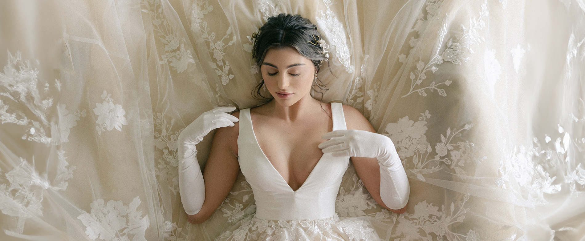 White Bridal Gloves