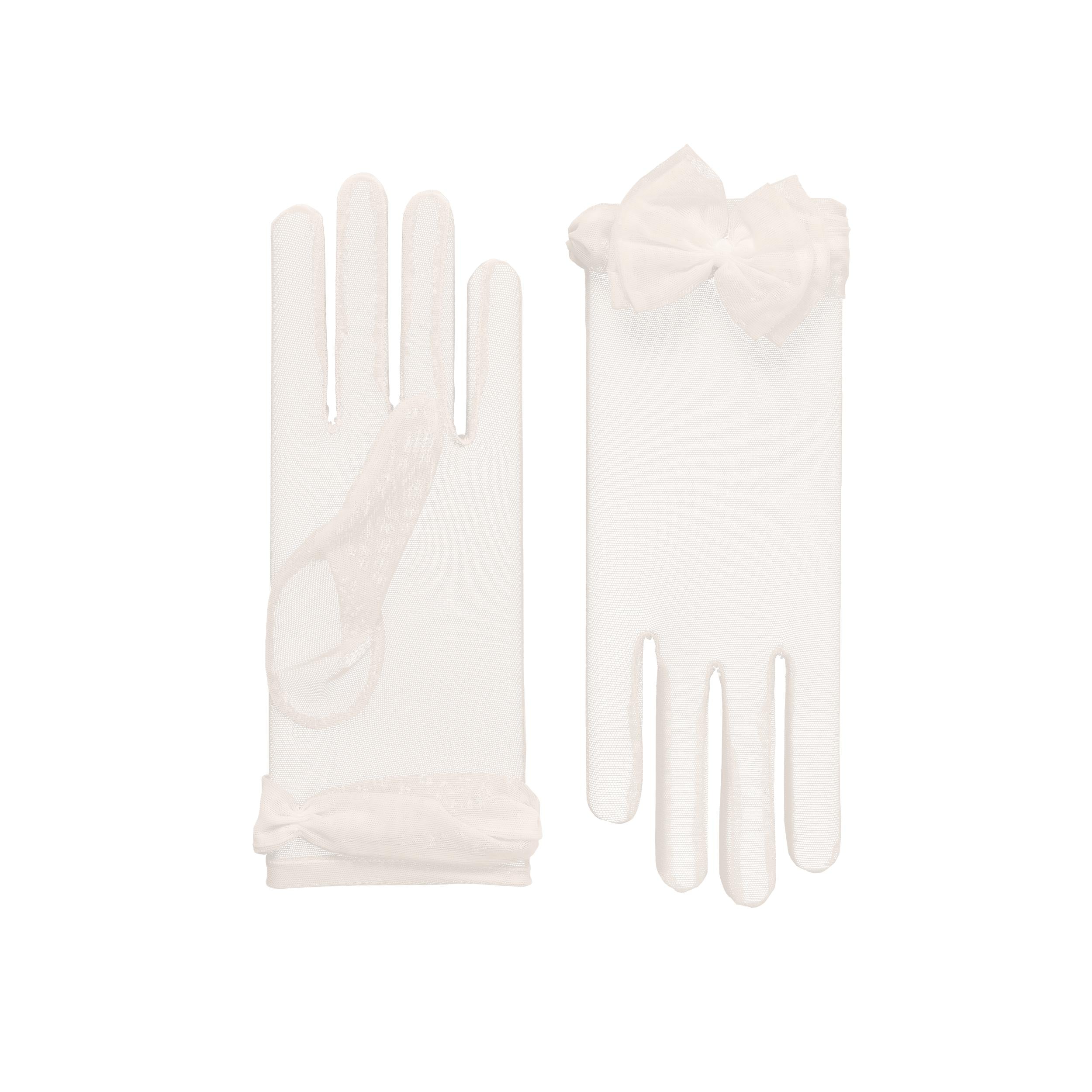 Angélique | Tulle Glove with Bow-Ivory-Cornelia James