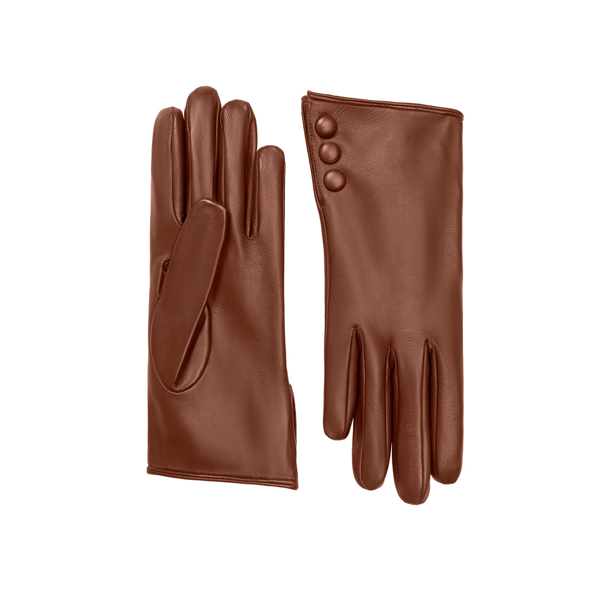Celine | Leather Glove with Button Cuff