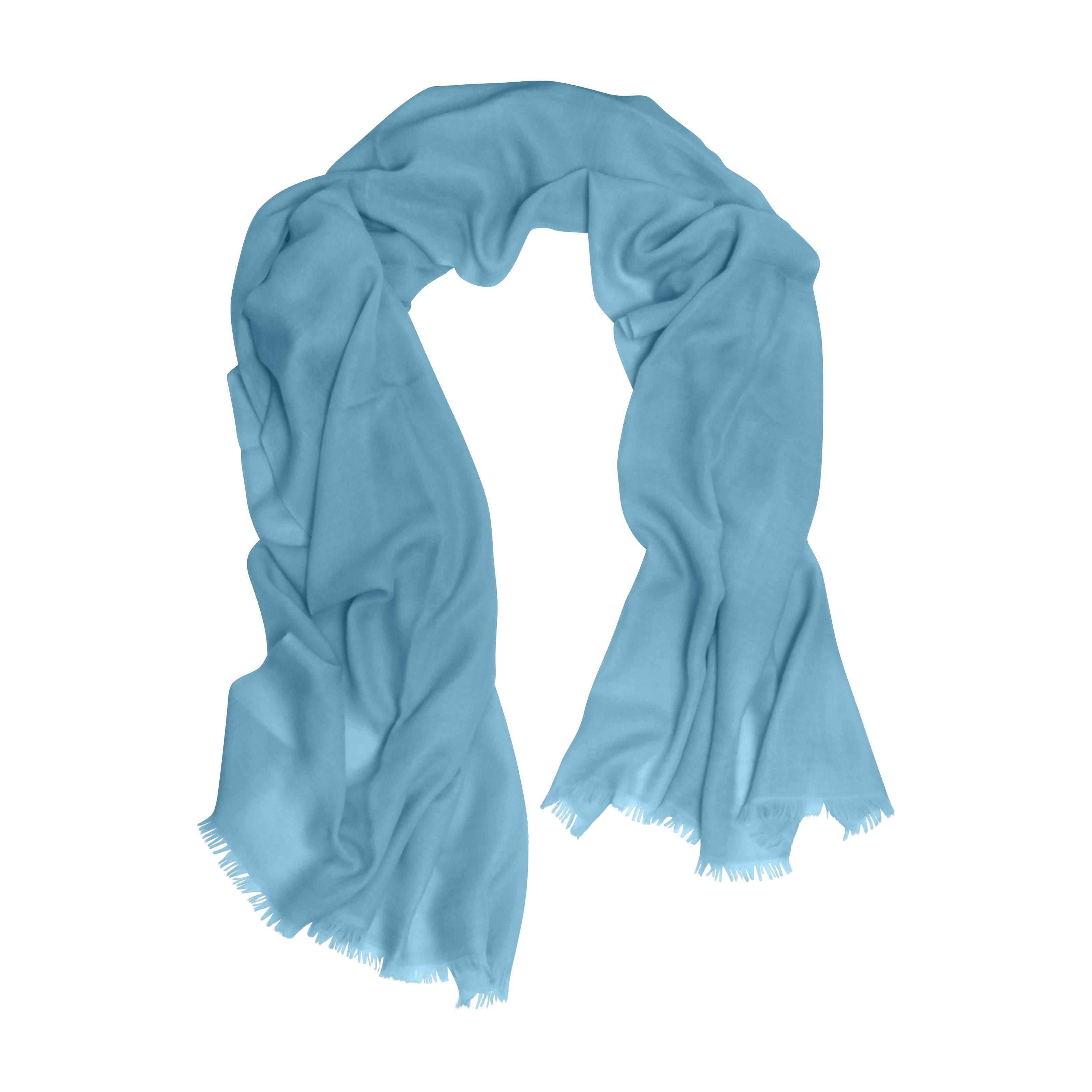 Cressida | Pure Cashmere Pashmina-Azure-Cornelia James