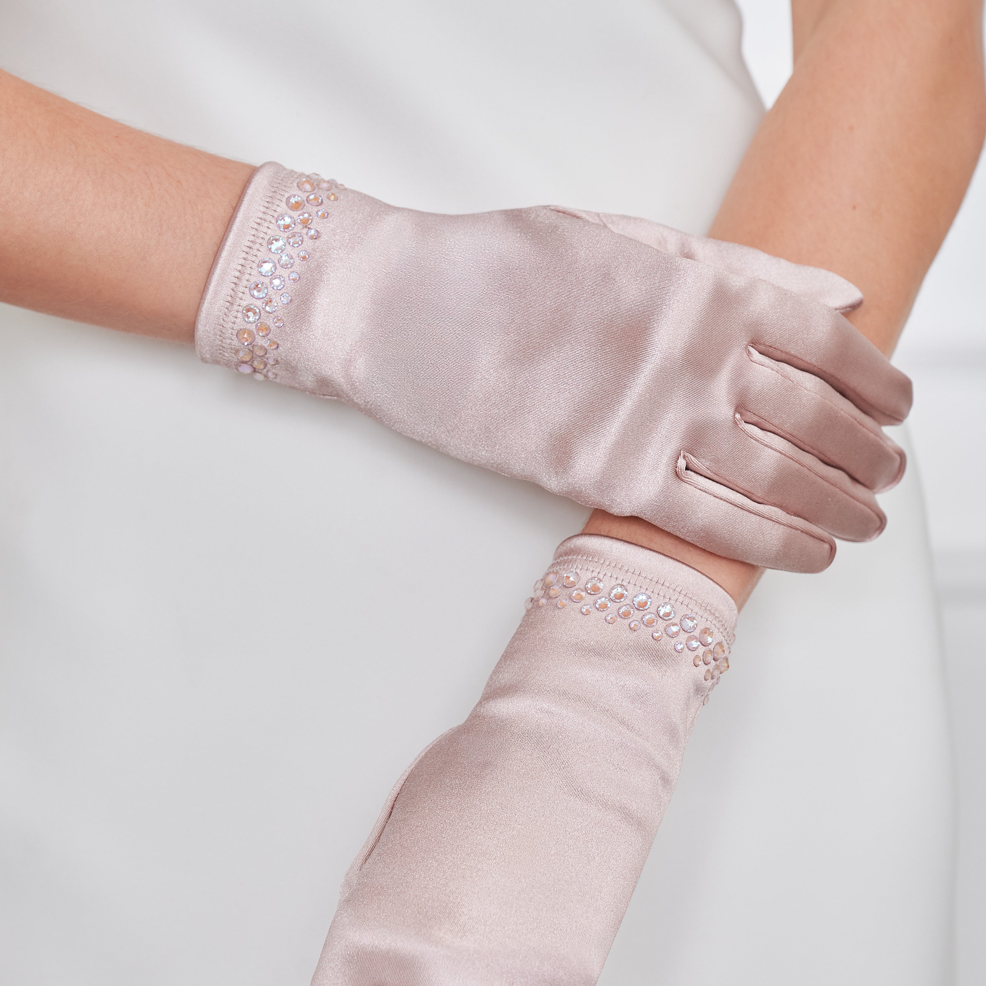 Cynthia | Satin Wrist Length Glove