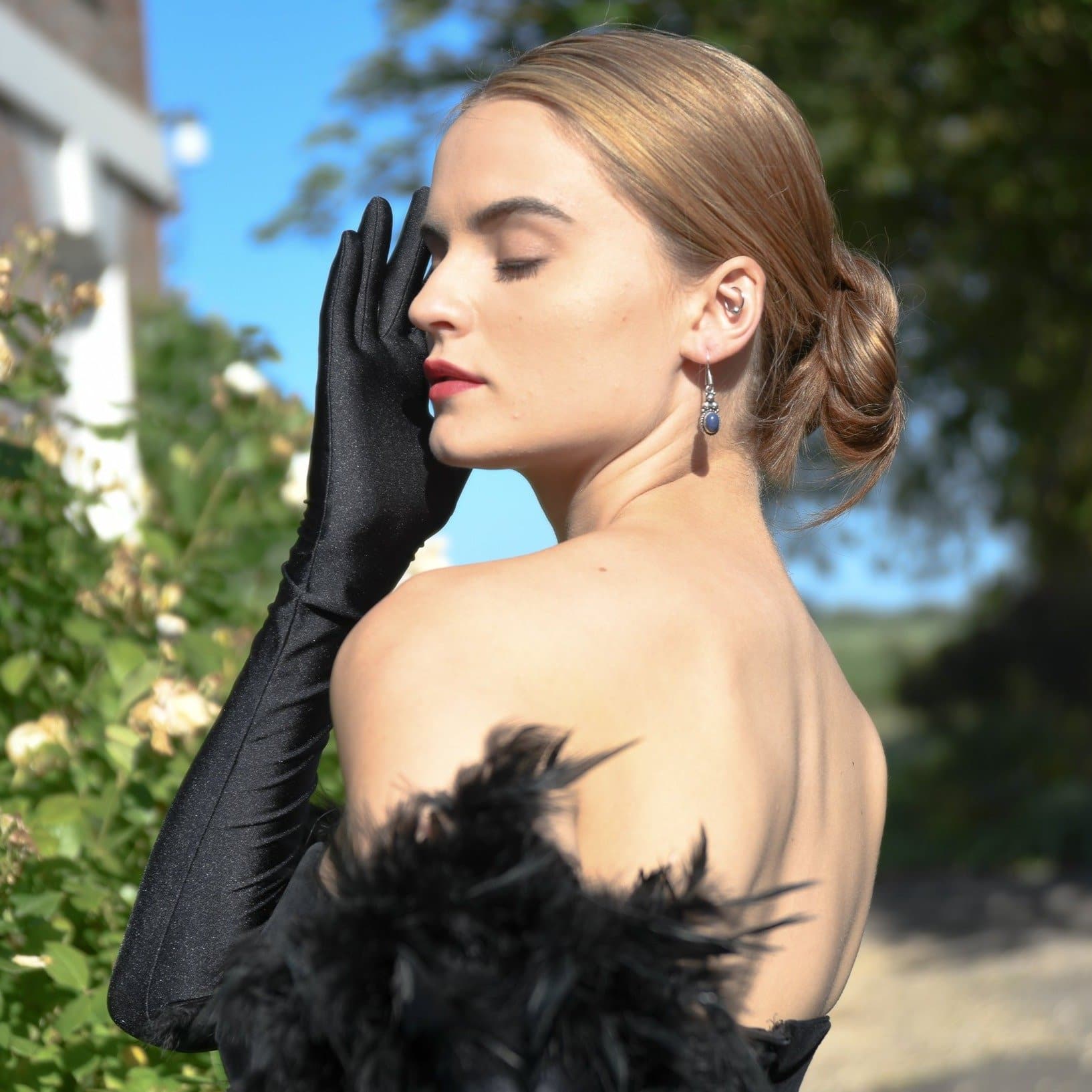 Ophelia | Satin Opera Glove-Cornelia James